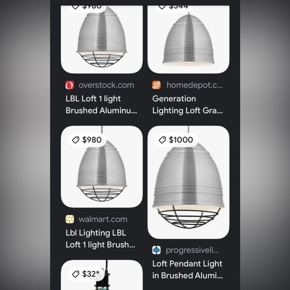 Loft Pendant Light in Brushed Aluminum with White Interior - Picture 8 of 8